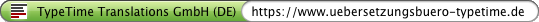 Sichere SSL Verschl�sselung Ihrer Daten beim
�bersetzungsb�ro TypeTime.